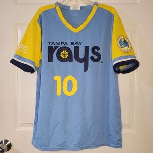 Men Size XL Matchup Tampa Bay Rays MLB Baseball Cory Dickerson 10 Jersey Blue